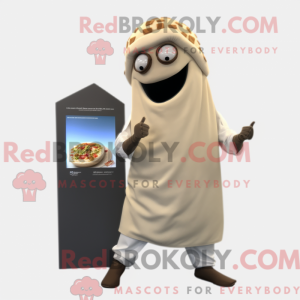 Mascot character of a Beige...