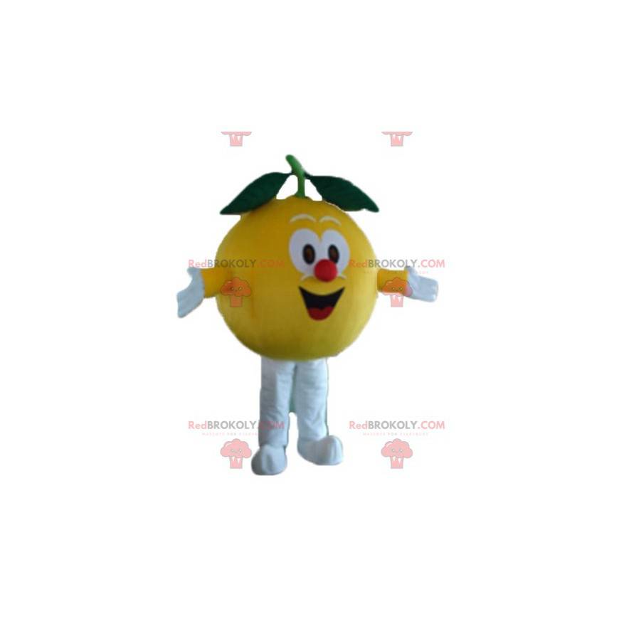 Maskot žlutý citron všude kolem a roztomilý - Redbrokoly.com