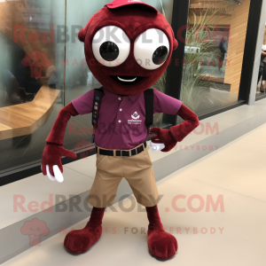 Maroon Spider maskot...