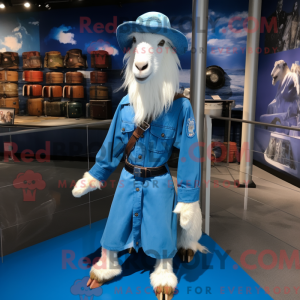 Maskottchen einer blauen...