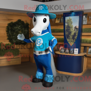 Mascot character of a Blue...