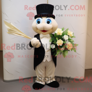 Mascot character of a Beige...