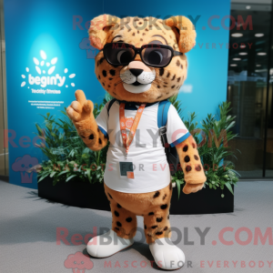 Maskot postava geparda...