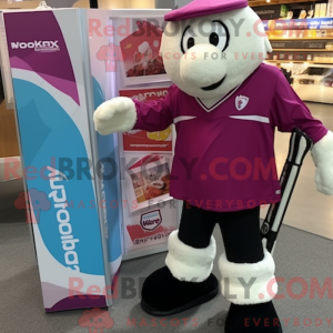 Postava maskota magenta...