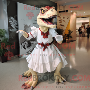 Maskot-karakter af en hvid...
