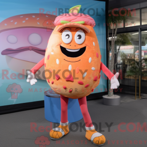 Maskotkarakter av en Peach...