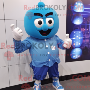 Mascot character of a Blue...