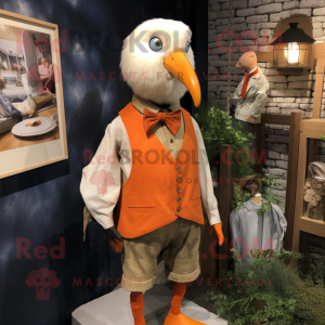 Orange Gull maskot drakt...