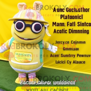 Postava maskota citronově...