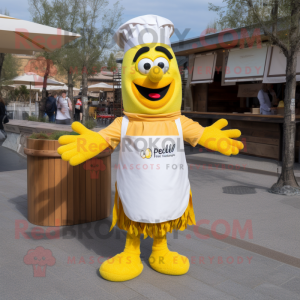 Gul Paella maskot kostume...