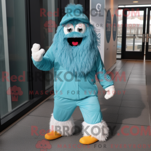 Postava maskota Teal Yeti...