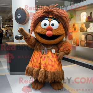 Mascot character of a Brown...
