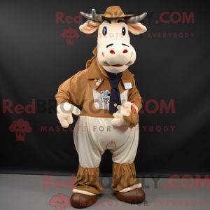 Mascot character of a Tan...