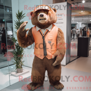 Personaje mascota de un oso...