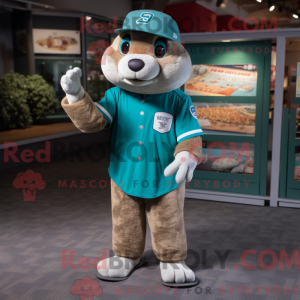 Mascot character of a Teal...