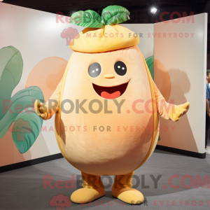 Mascot character of a Beige...