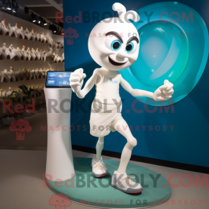 Maskottchenfigur mit weißem...