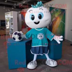 Postava maskota Teal Soccer...
