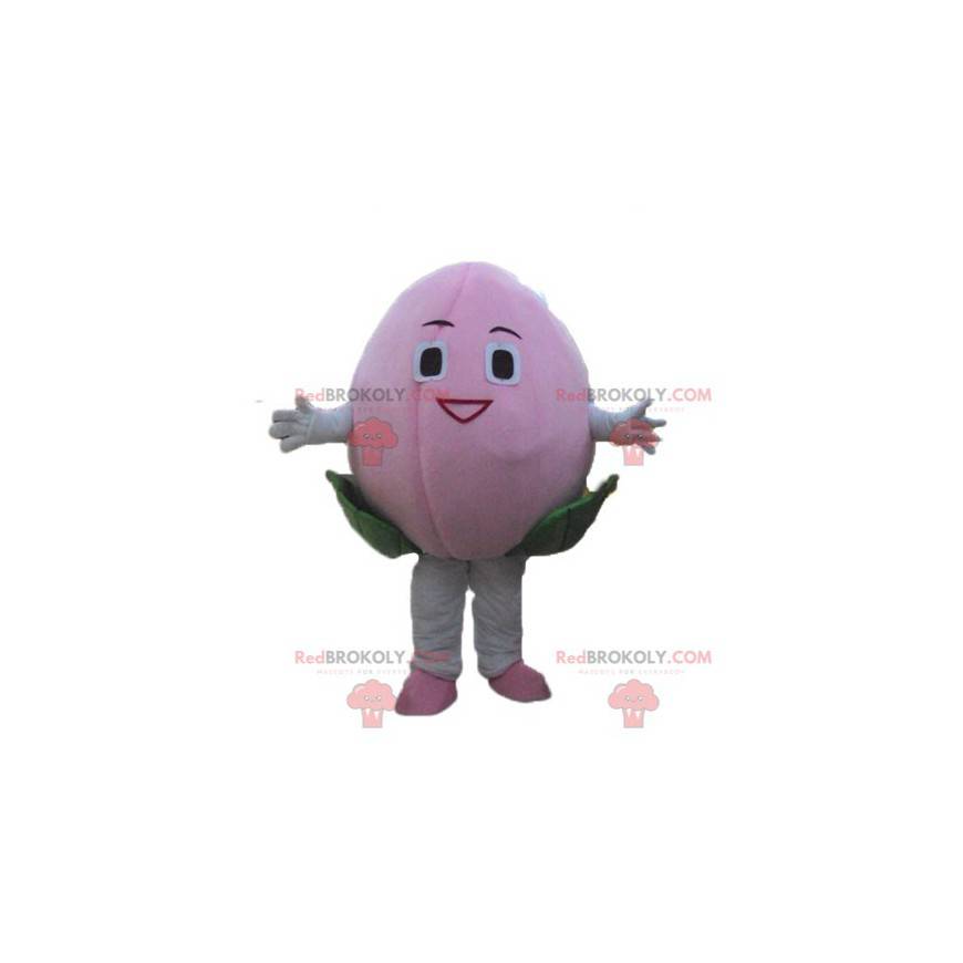 Giant lychee pink fruit mascot - Redbrokoly.com