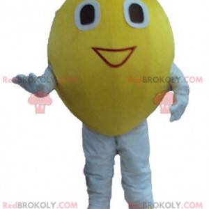 Obří a usměvavý žlutý citron maskot - Redbrokoly.com