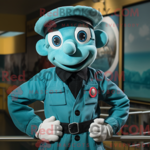 Maskotkarakter av en Teal...