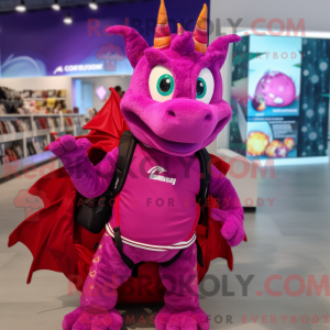 Máscara de cor magenta...
