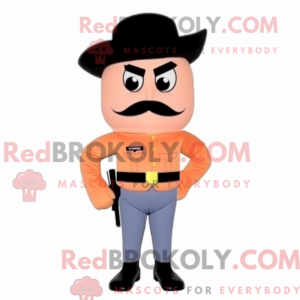 Maskot-karakter av en Peach...