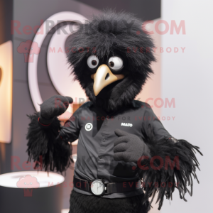 Black Emu mascotte kostuum...