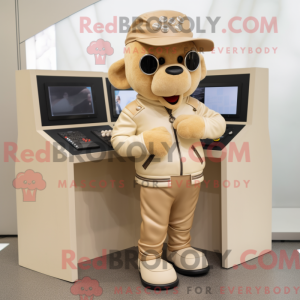 Mascot character of a Beige...