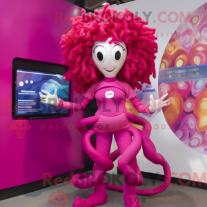 Máscara de medusa magenta...