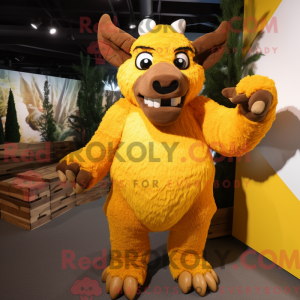 Maskottchen eines gelben...