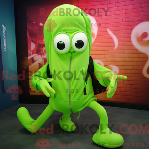Postava maskota Lime Green...