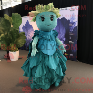 Mascot character of a Teal...