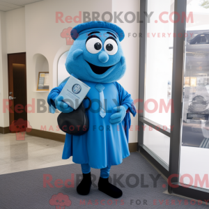 Mascot character of a Blue...