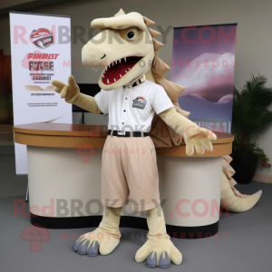 Beige Spinosaurus mascotte...