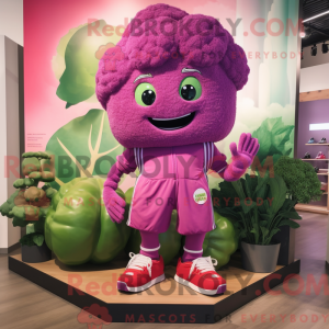 Máscara de brócolis magenta...