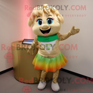 Mascot character of a Beige...