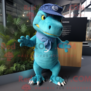 Mascot character of a Cyan...