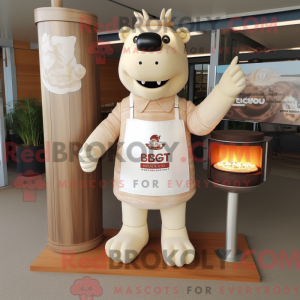 Mascot character of a Beige...