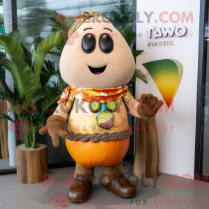 Mascot character of a Tan...