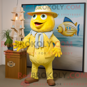 Postava maskota citronově...