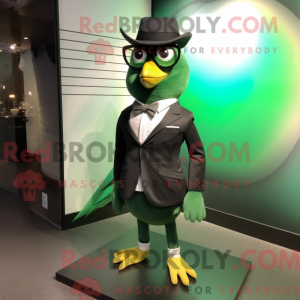Maskot karaktär av en grønn...