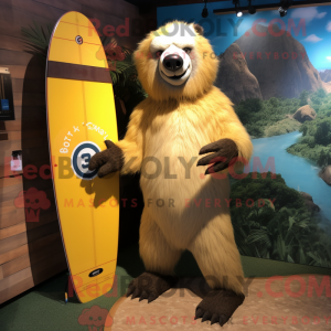 Personaje mascota de un oso...