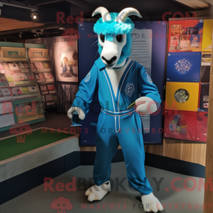 Mascot character of a Blue...
