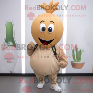 Mascot character of a Tan...