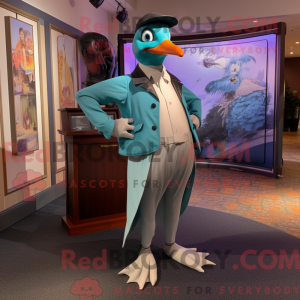 Mascot character of a Teal...