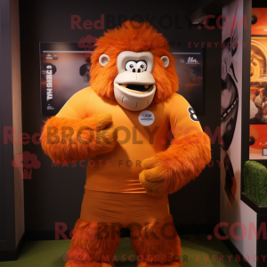 Maskotkarakter af en orange...