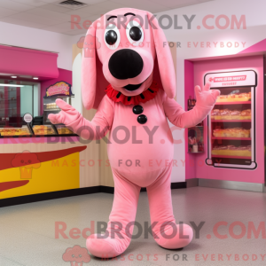 Mascot character of a Pink...