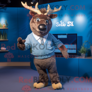 Mascot character of a Blue...