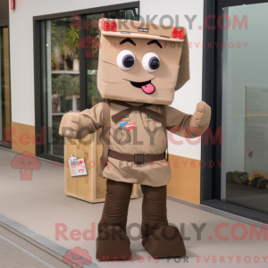 Mascot character of a Beige...